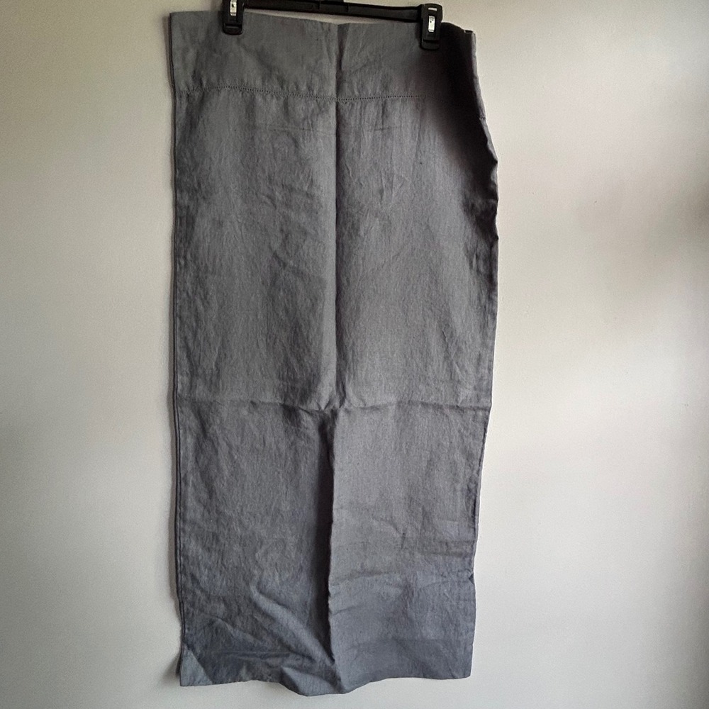 Pottery Barn Belgian Flax Linen King Pillowcase Sage/Teal Hemstitch 40x20